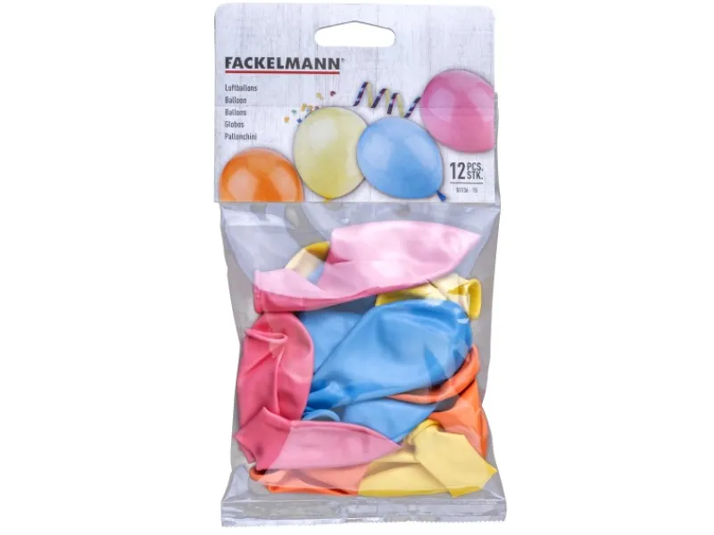 Fackelmann Luftballons Ø 30 cm Farbig Sortiert 12 Stück