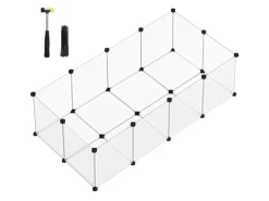 Sale Feandrea Freigehege mit Bodenplatten 143 cm x 73 cm x 46 cm Weiß