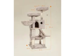 Feandrea Kratzbaum 135 cm Braun-Weiß