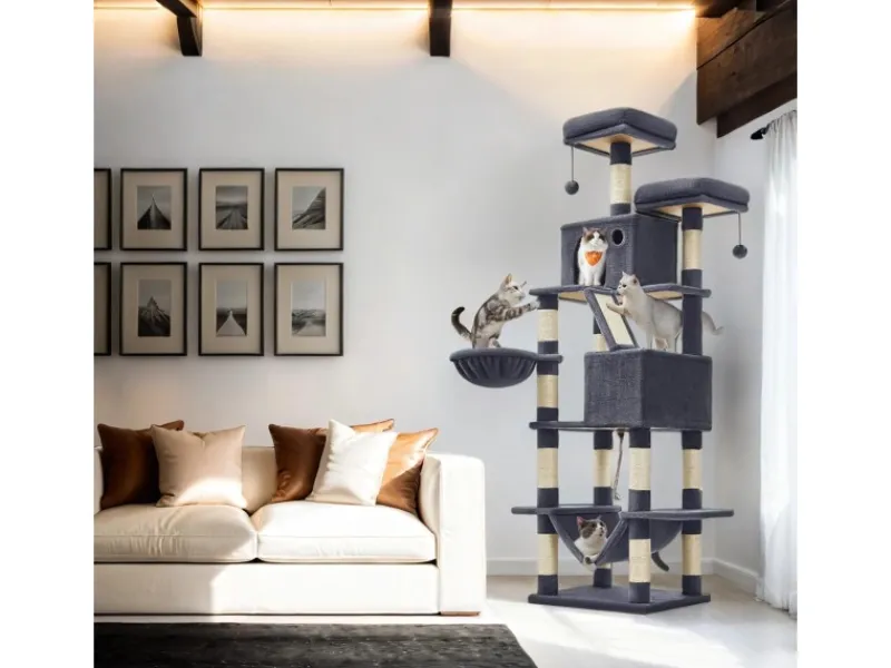 New Feandrea Kratzbaum 206 cm Rauchgrau