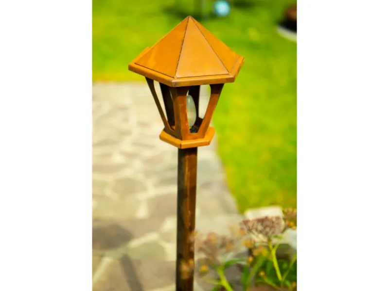 Online Ferrum Art Design Laterne mit Acrylglas 156 cm x 31 cm Rostoptik