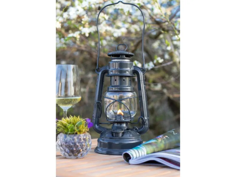 Feuerhand Sturmlaterne Baby Special Anthrazitgrau Anthrazit Grau