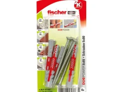 Fischer Duopower 8 x 65 S K Dübel mit Schraube je 4 Stück