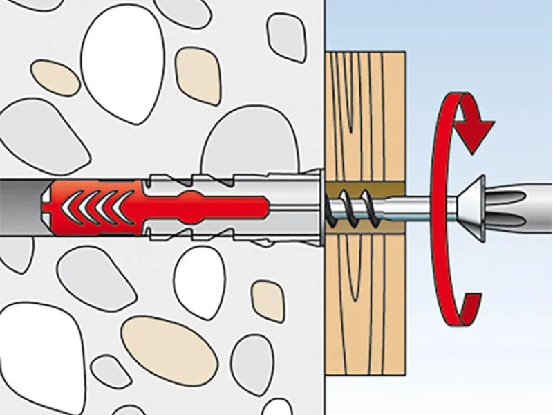 Fischer Duopower 8 x 65 S K Dübel mit Schraube je 4 Stück