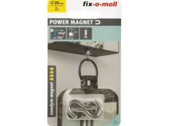 fix-o-moll Magnethaken Neodym 41 mm x Ø 20 mm Silber 2 Stück