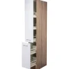 New Flex-Well Classic Küchen-Apothekerhochschrank Florida30 cm Weiß-Sonoma Eiche