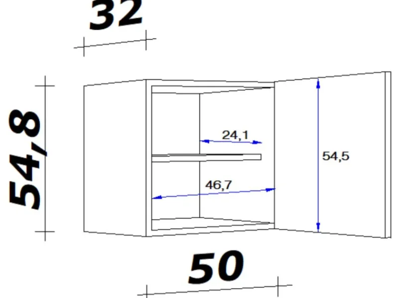 Flex-Well Classic Küchen-Oberschrank 50 cm Oslo Sonoma Eiche