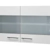 Best Flex-Well Exclusiv Küchen-Glas-Hängeschrank Joelina 100 cm Weiß