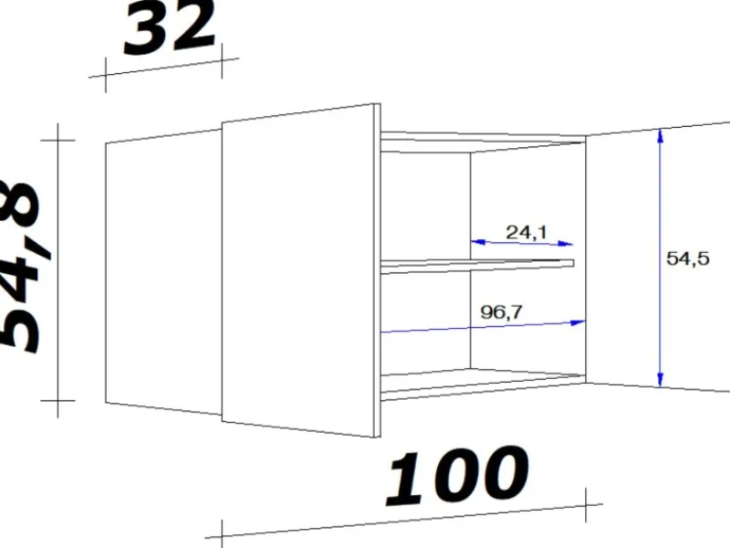 Flex-Well Exclusiv Küchen-Hängeschrank Joelina 100 cm Weiß