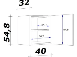 Flex-Well Exclusiv Küchen-Hängeschrank Joelina 40 cm