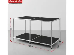 Hot Floordirekt Metallregal Concept Epure MK-016 Sideboard 78 x 40 x 46 cm Schwarz