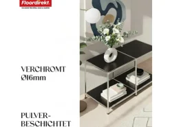 Hot Floordirekt Metallregal Concept Epure MK-016 Sideboard 78 x 40 x 46 cm Schwarz