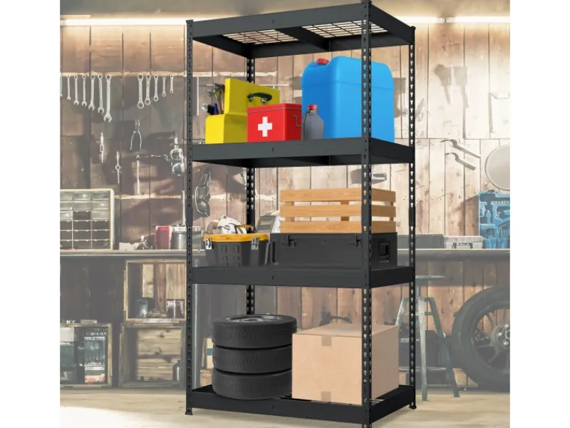 Floordirekt Schwerlastregal Yukon Rivet 4 Böden 180 x 90 x 60 cm