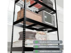 Floordirekt Schwerlastregal Yukon Rivet 4 Böden 180 x 160 x 60 cm