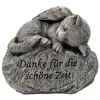 FlowerPower Flower Power Grabdekoration Memoria Hund und Katze auf Stein 2-fach Sortiert