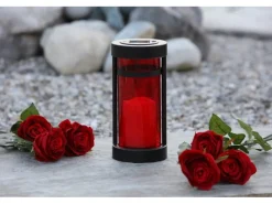 FlowerPower Flower Power LED Outdoor Grablampe Arimo Solar Rot