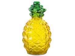 Clearance FlowerPower Deko Ananas Pinya mit LED 9,5 cm x 17 cm Gelb-Grün