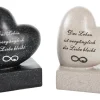 Outlet FlowerPower Gedenkstein Herz Unendlich 8 cm x 13 cm x 17 cm Grau