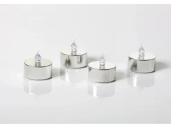 FlowerPower LED Teelichter Riga 4er Set sanft flackernd