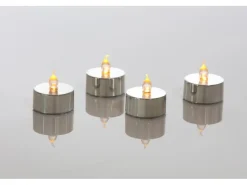 FlowerPower LED Teelichter Riga 4er Set sanft flackernd