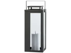 Best FlowerPower LED-Laterne Lucido Outdoor 40,5 cm x 16,5 cm x 16,5 cm Schwarz