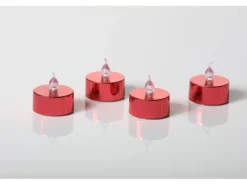 Sale FlowerPower LED-Teelichter Riga 4er-Set Rot