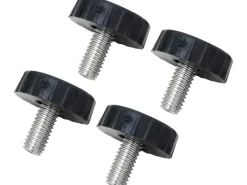 Best Fußkappen für Elberton Sofa-Lounge-Set Schwarz 4 Stück