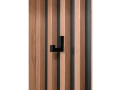 New Furn.Design Garderobe Eiche Artisan und Grau 122 cm 3D Lamelle Industrial Madem