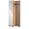 Outlet Furn.Design Garderobe Eiche Artisan und Grau 80 cm 3D Lamelle Industrial Madem