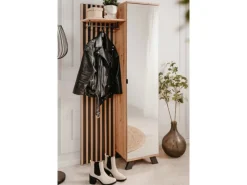 Outlet Furn.Design Garderobe Eiche Artisan und Grau 80 cm 3D Lamelle Industrial Madem