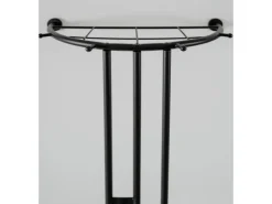 Furn.Design Garderoben-Set 3-teilig Schwarz Metall 130 cm mit Spiegel Kilby