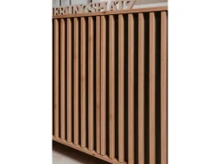 Furn.Design Vitrine Eiche Artisan und Grau 92 cm 3D Lamelle Industrial Madem