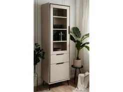 Sale Furn.Design Vitrine in Sand und Schwarz 60 x 200 cm Brebbia