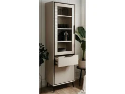 Sale Furn.Design Vitrine in Sand und Schwarz 60 x 200 cm Brebbia