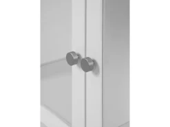 Best Furn.Design Vitrine Weiß 100 x 150 cm 2-türig 6 Vitrinenfächer Modern Blanverd