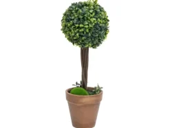 furnicato Künstliche Buchsbäume 2 Stk. mit Topf Kugelform Grün 56 cm