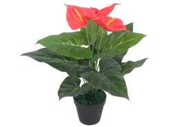 Outlet furnicato Künstliche Flamingoblume mit Topf 45 cm Rot und Gelb