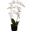 furnicato Künstliche Orchidee mit Topf 65 cm Weiß