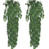furnicato Künstlicher Efeu Grün 90 cm 2 Stück