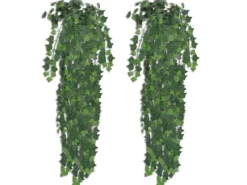 furnicato Künstlicher Efeu Grün 90 cm 2 Stück