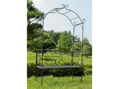 Hot Garden Pleasure Bank mit Rosenbogen Colima 124 cm x 200 cm x 48 cm Stahl