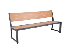 Sale Garden Pleasure Gartenbank Silea mit Rückenlehne Braun-Anthrazit