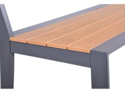 Sale Garden Pleasure Gartenbank Silea mit Rückenlehne Braun-Anthrazit