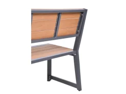 Sale Garden Pleasure Gartenbank Silea mit Rückenlehne Braun-Anthrazit