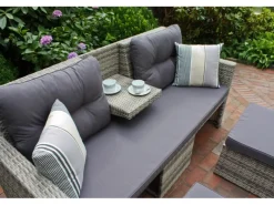 Garden Pleasure Lounge-Sofa Valletta 180 cm x 86 cm x 133 cm Grau
