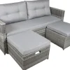 Garden Pleasure Lounge-Sofa Malta 180 cm x 86 cm x 76 cm