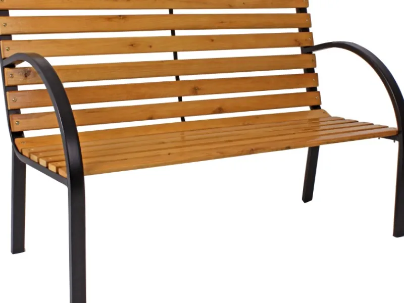 Discount Garden Pleasure Parkbank Bellevue 122 cm x 80 cm x 60 cm Natur FSC®