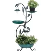 Outlet Garden Pleasure Pflanzständer mit Solar-Beleuchtung 78 cm x 45 cm x 31 cm Grün