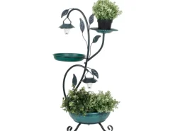 Outlet Garden Pleasure Pflanzständer mit Solar-Beleuchtung 78 cm x 45 cm x 31 cm Grün