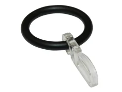 Gardinia Gardinenringe mit Faltenlegehaken für Stangen Ø 16 bis 20 mm Schwarz matt